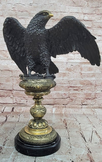 Eagle Bronze Sculpture Animal Statue Art Home Decoration Signed Original Milo