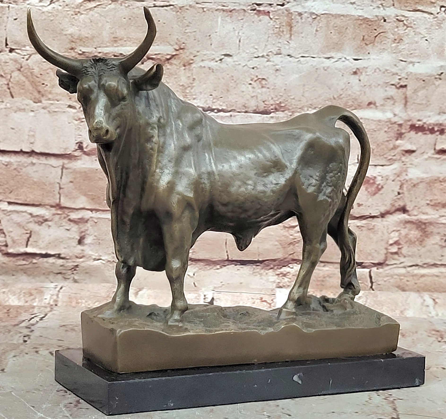 Signed Original William Standing Bull a Picasso Tribute Bronze Sculpture