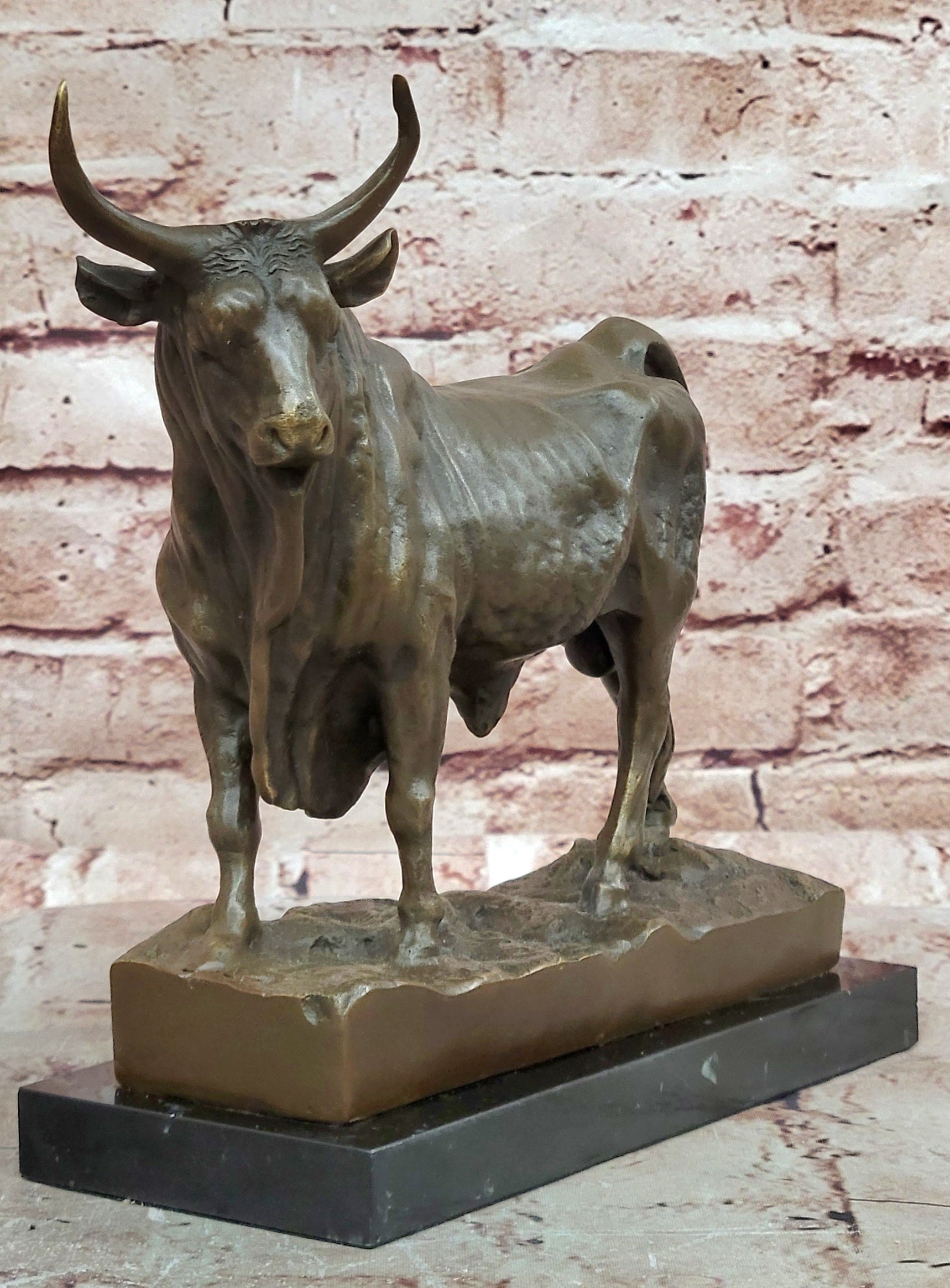 Signed Original William Standing Bull a Picasso Tribute Bronze Sculpture