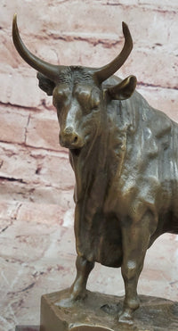 Signed Original William Standing Bull a Picasso Tribute Bronze Sculpture