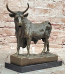 Signed Original William Standing Bull a Picasso Tribute Bronze Sculpture