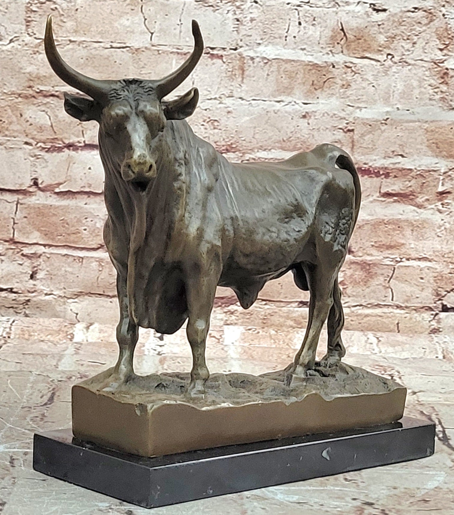 Signed Original William Standing Bull a Picasso Tribute Bronze Sculpture