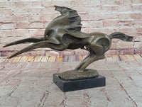Large Abstract Modern Art Horse Gallops Bronze Sculpture