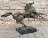 Large Abstract Modern Art Horse Gallops Bronze Sculpture
