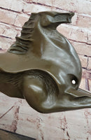Large Abstract Modern Art Horse Gallops Bronze Sculpture