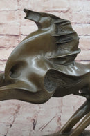 Large Abstract Modern Art Horse Gallops Bronze Sculpture