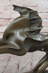 Large Abstract Modern Art Horse Gallops Bronze Sculpture