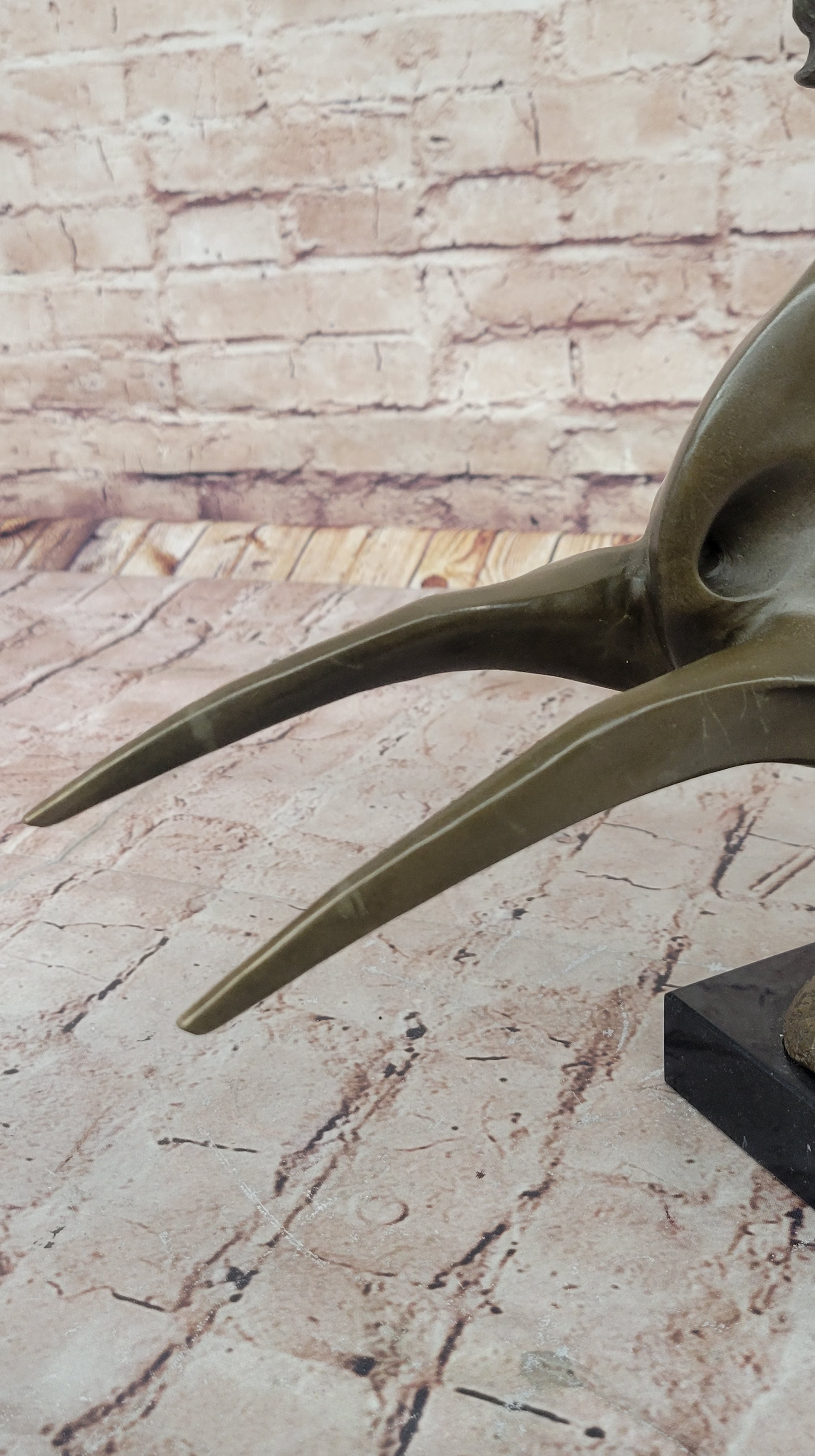 Large Abstract Modern Art Horse Gallops Bronze Sculpture