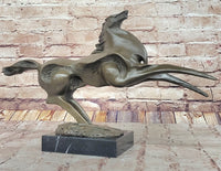 Large Abstract Modern Art Horse Gallops Bronze Sculpture