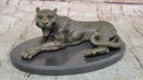 Signed Milo Jaguar Cheetah Wildlife Marble Base Bronze