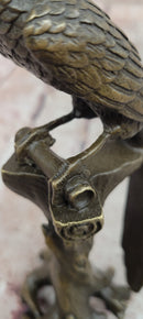 Bronze Parrot Macaw Bird Bronze Figure Sculpture Antique Style by Milo
