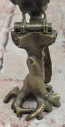 Bronze Parrot Macaw Bird Bronze Figure Sculpture Antique Style by Milo