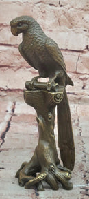 Bronze Parrot Macaw Bird Bronze Figure Sculpture Antique Style by Milo