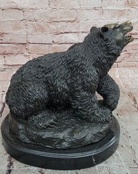 Vintage European Made Bonze Animalier Brown Bear Statue Sculpture by Milo