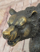 Vintage European Made Bonze Animalier Brown Bear Statue Sculpture by Milo