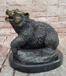 Vintage European Made Bonze Animalier Brown Bear Statue Sculpture by Milo