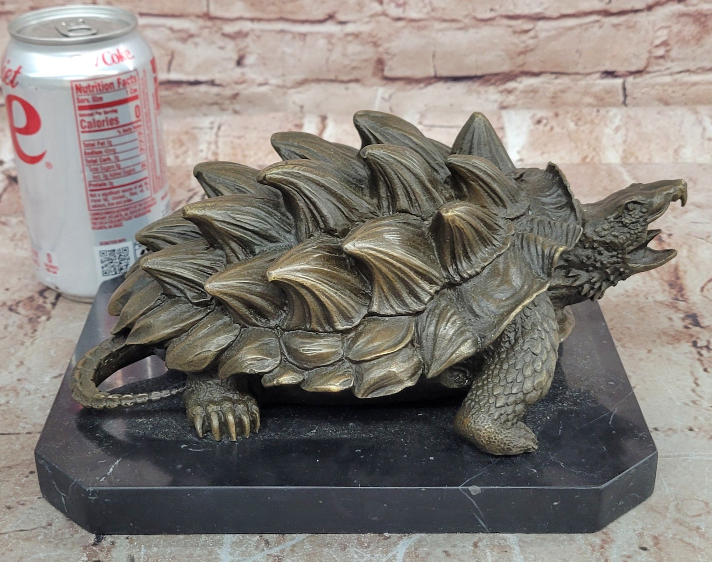 Signed Milo Alligator Snapping Turtle Reptile Animal Genuine Bronze Sculpture