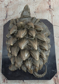 Signed Milo Alligator Snapping Turtle Reptile Animal Genuine Bronze Sculpture