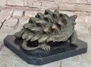Signed Milo Alligator Snapping Turtle Reptile Animal Genuine Bronze Sculpture
