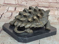 Signed Milo Alligator Snapping Turtle Reptile Animal Genuine Bronze Sculpture