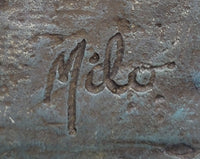 Genuine Bronze Dore Peacock Sculpture Centerpiece Signed by Artist Milo