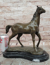 Majestic Arabian Horse Bronze Stallion Sculpture by P.J Mene Figurine