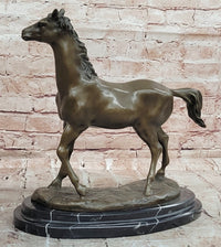 Majestic Arabian Horse Bronze Stallion Sculpture by P.J Mene Figurine