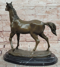 Majestic Arabian Horse Bronze Stallion Sculpture by P.J Mene Figurine