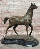 Majestic Arabian Horse Bronze Stallion Sculpture by P.J Mene Figurine