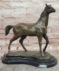 Majestic Arabian Horse Bronze Stallion Sculpture by P.J Mene Figurine