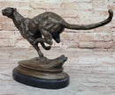 Running Panther Puma Mountain Lion Bronze Sculpture