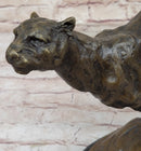 Running Panther Puma Mountain Lion Bronze Sculpture