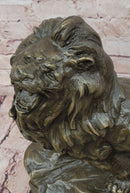 Signed Original Milo Bronze Sculpture King of Jungle Roaring Lion Hand Made