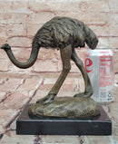 Signed Original Miguel Lopez (Milo) Ostrich Wildlife Bird Sculpture Statue