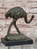 Signed Original Miguel Lopez (Milo) Ostrich Wildlife Bird Sculpture Statue