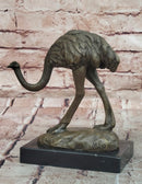 Signed Original Miguel Lopez (Milo) Ostrich Wildlife Bird Sculpture Statue