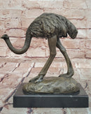 Signed Original Miguel Lopez (Milo) Ostrich Wildlife Bird Sculpture Statue