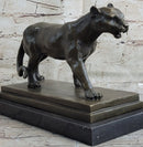 Cougar Mountain Lioness Bronze Sculpture Marble Base 6" x 10"