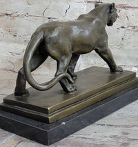 Cougar Mountain Lioness Bronze Sculpture Marble Base 6" x 10"