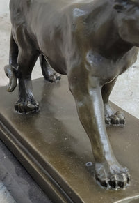 Cougar Mountain Lioness Bronze Sculpture Marble Base 6" x 10"