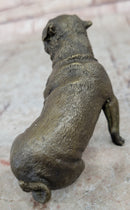 Pug Dog Bronze Miniature Sculpture 4" x 4"