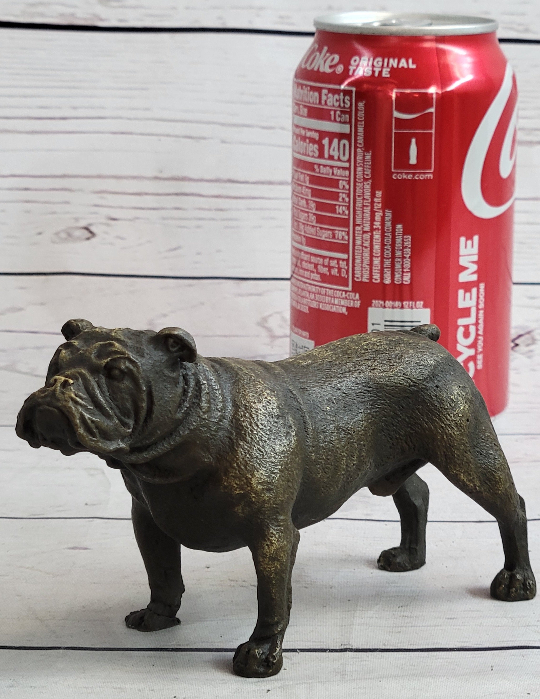 English Bulldog Miniature Bronze Sculpture 3" x 6"