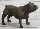 English Bulldog Miniature Bronze Sculpture 3" x 6"