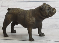 English Bulldog Miniature Bronze Sculpture 3" x 6"