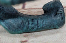 English Bulldog Bronze Metal Sculpture Blue Patina