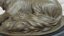 German Shepherd Licking Paw Bronze Sculpture Milo