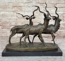 Kudu Antelope Family Bronze Sculpture