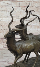 Kudu Antelope Family Bronze Sculpture