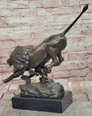 100% Genuine Bronze Modern Animal Sculpture Running Lion Art Statue