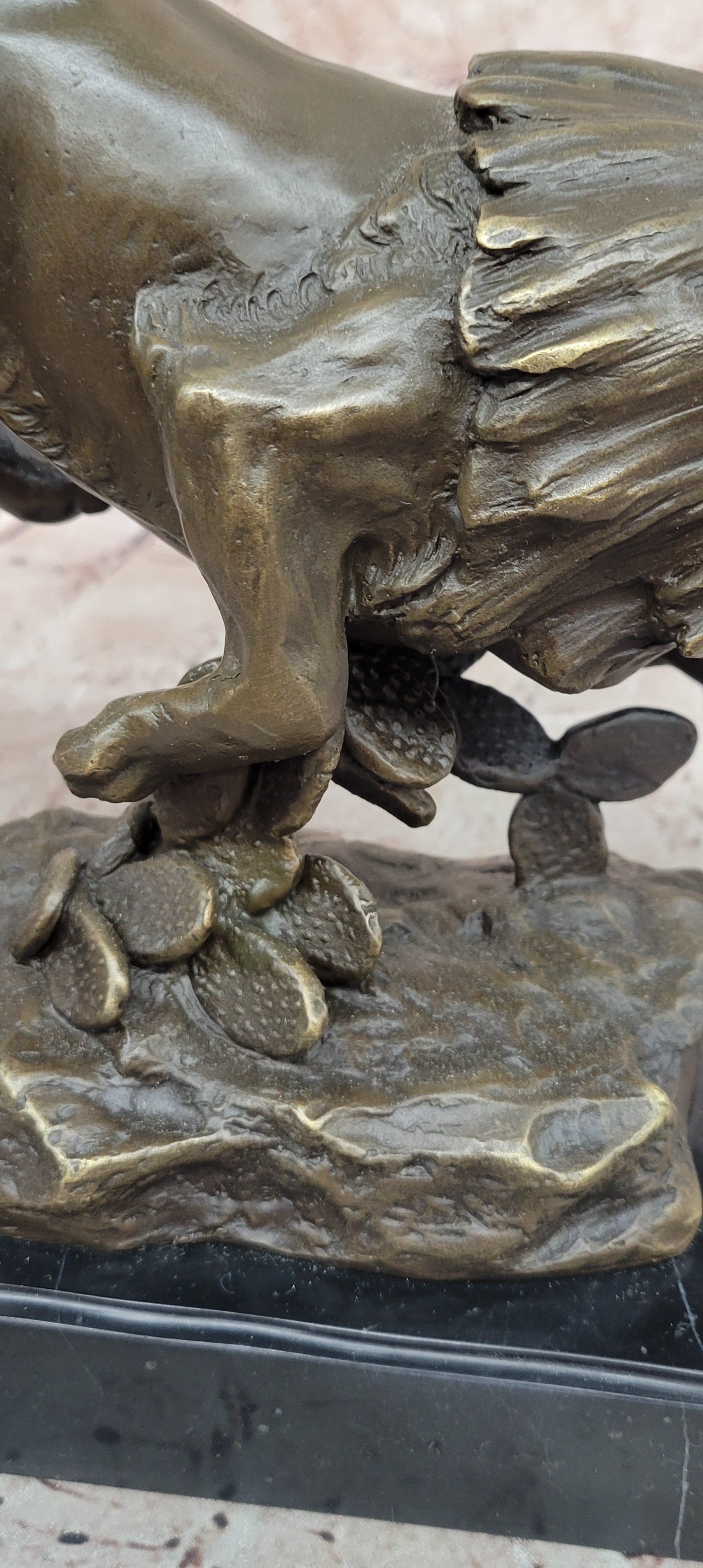 100% Genuine Bronze Modern Animal Sculpture Running Lion Art Statue